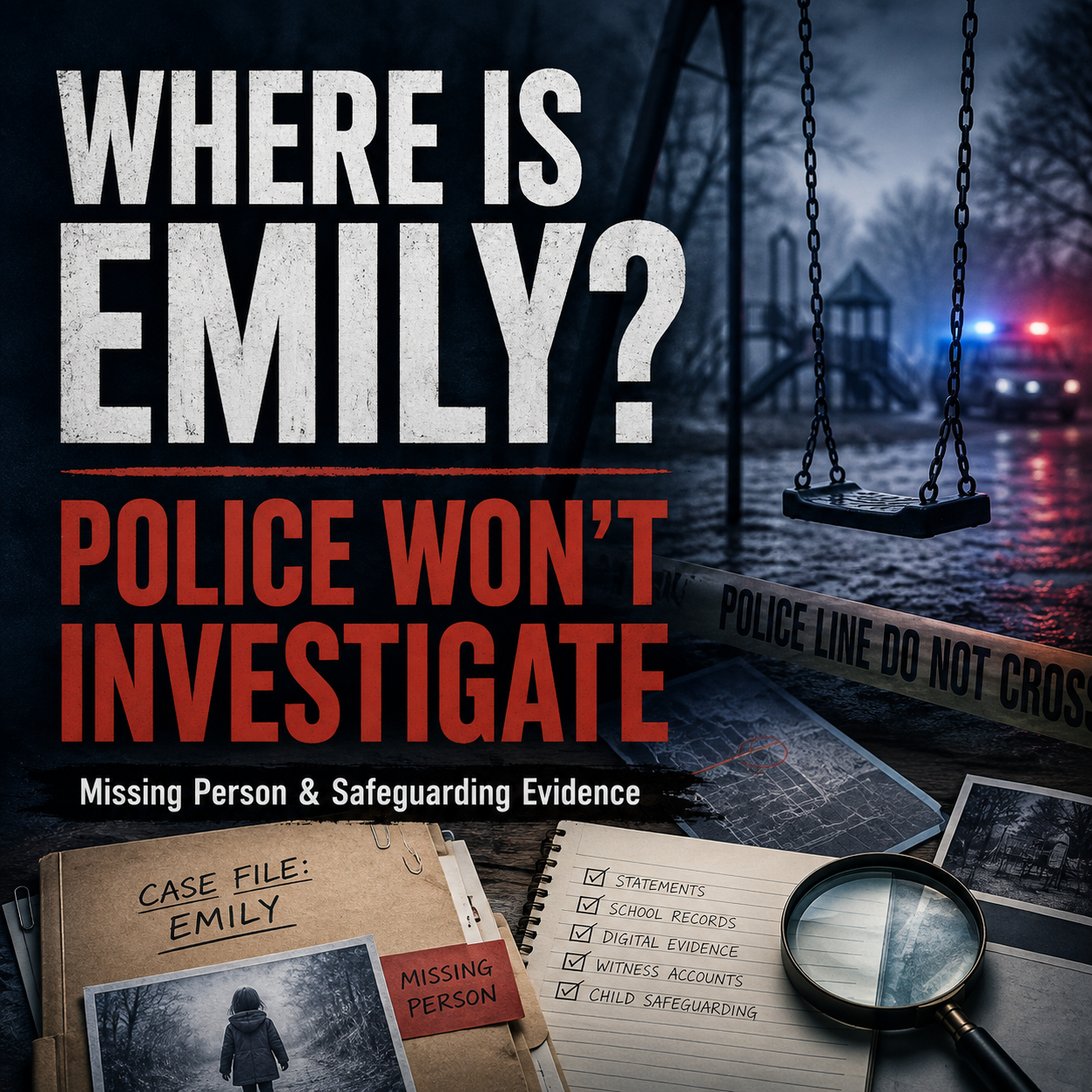 Where is Emily - missing person safeguarding and police investigation evidence