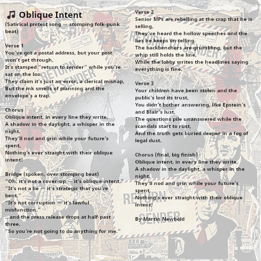 Oblique Intent by Martin Newbold