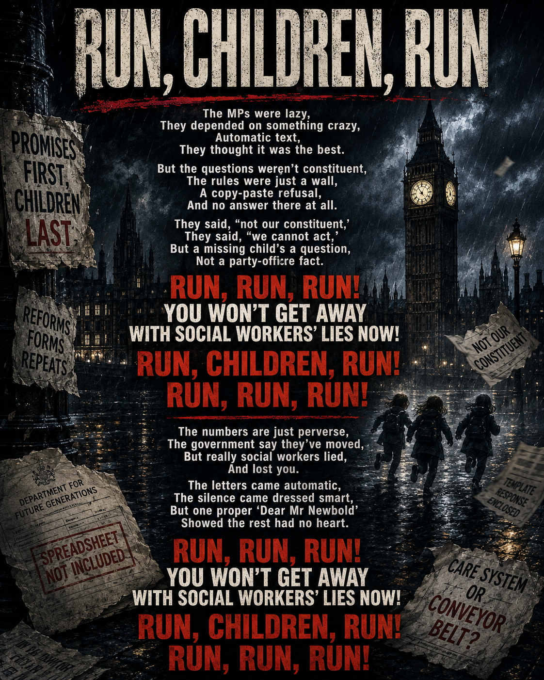 Run Children Run Run Run by Martin Newbold
